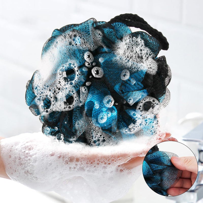 F-U Store Loofah Sponge Shower Loofahs 60g Bath Sponges Mesh Balls 4 Colors Body Scrubber Exfoliator Back Scrubber Bathroom Men Women Scrubbers Cleaning Bathing Accessories - Image 4